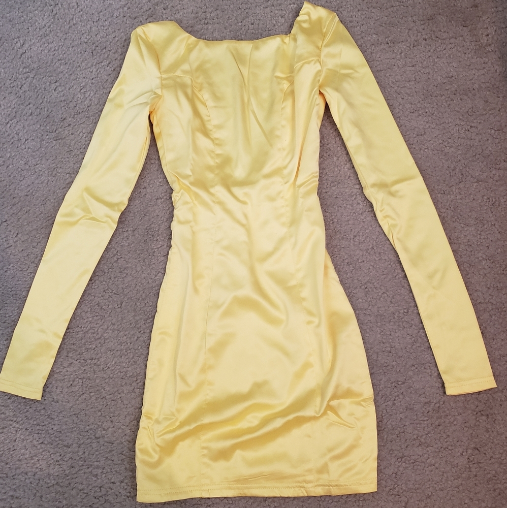 Oh polly! satin long sleeve dress. UK 4 US 0